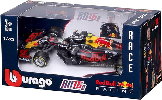 RedBull Burago Racing RB16B Sergio Pérez SP #11 Fórmula 1 2021. W/O Helmet Escala 1:43 Window Box