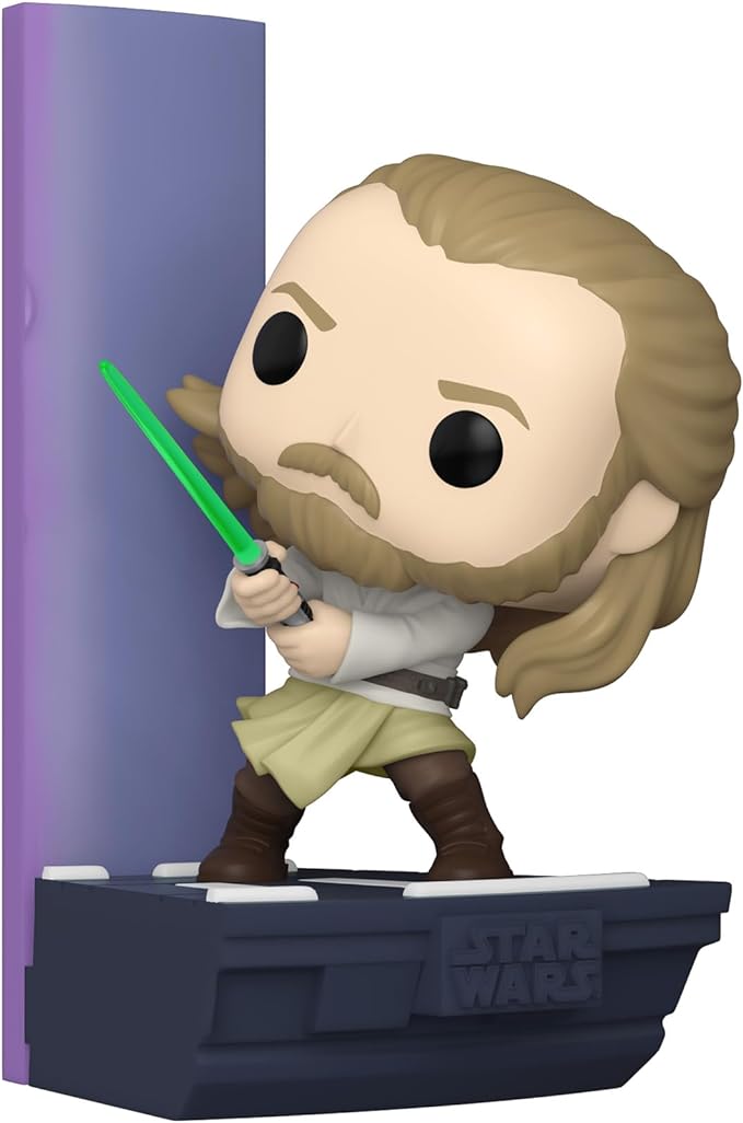 Funko Pop! Deluxe: Star Wars Duelo de los Destinos - Qui-Gon Jinn, Exclusivo de Amazon, Figura 3 de 3