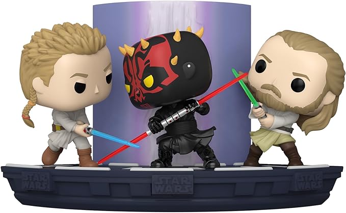 Funko Pop! Deluxe: Star Wars Duelo de los Destinos - Qui-Gon Jinn, Exclusivo de Amazon, Figura 3 de 3